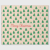 kerstbomen cadeaupapier (Vlak)