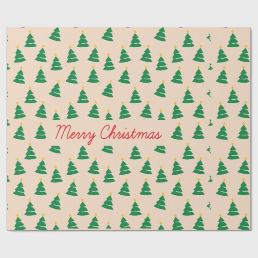 kerstbomen cadeaupapier (Vlak)