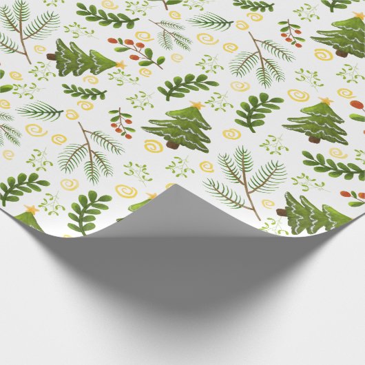 Kerstbomen cadeaupapier (Hoek)