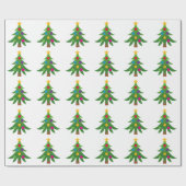 Kerstbomen Cadeaupapier (Vlak)