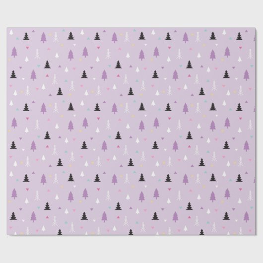 kerstbomen cadeaupapier (Vlak)