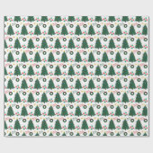 kerstbomen cadeaupapier (Vlak)