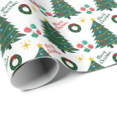 kerstbomen cadeaupapier (Rol Hoek)