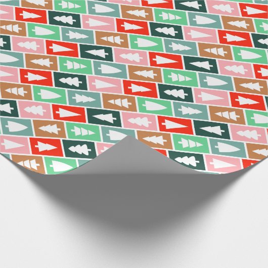 kerstbomen cadeaupapier (Hoek)