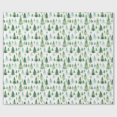 kerstbomen cadeaupapier (Vlak)