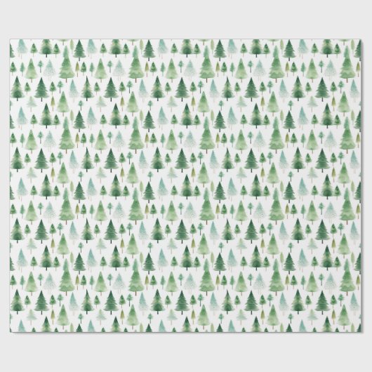 kerstbomen cadeaupapier (Vlak)