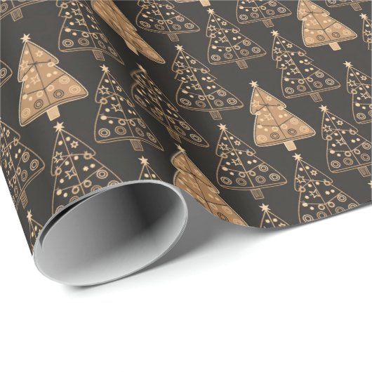 kerstbomen cadeaupapier (Rol Hoek)