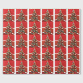 kerstbomen cadeaupapier (Vlak)