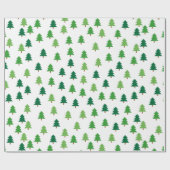 kerstbomen cadeaupapier (Vlak)