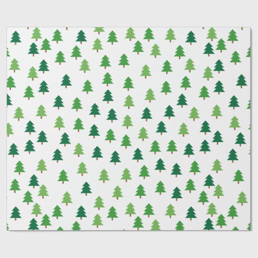 kerstbomen cadeaupapier (Vlak)