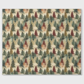 kerstbomen cadeaupapier (Vlak)