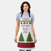 kerstbomen Chef Holiday Appreciation Custom Schort (Gedragen)