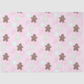 Kerstbomen Cookies Snoep Canes Roze Kerst Tissuepapier (Voorkant)