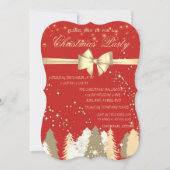 Kerstbomen, de Rode Partij van Kerstmis van het Kaart (Voorkant)