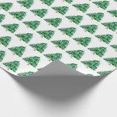 Kerstbomen dennen feestelijke groene Waterverf Cadeaupapier (Hoek)