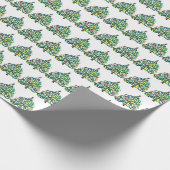 Kerstbomen dennen feestelijke groene Waterverf Cadeaupapier (Hoek)