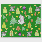 kerstbomen die papier pakken (Vlak)