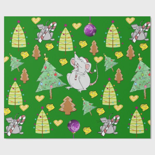 kerstbomen die papier pakken (Vlak)