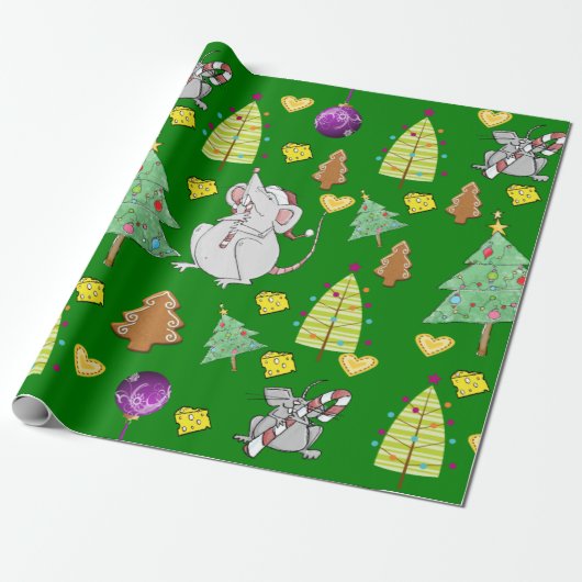 kerstbomen die papier pakken (Uitgerold)