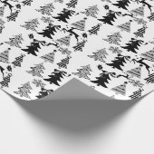 kerstbomen die zwart papier wit grijs maken (Hoek)