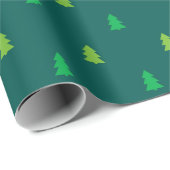 kerstbomen donkergroen omslagpapier. cadeaupapier (Rol Hoek)