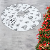 kerstbomen Doodle Pattern Monogram Kerstboom Rok