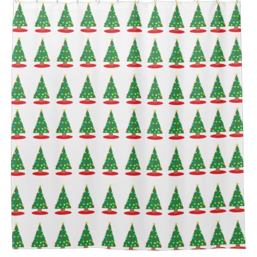 kerstbomen douchegordijn (Voorkant)