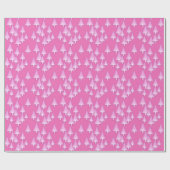 kerstbomen, drie dagen metaal, roze cadeaupapier (Vlak)
