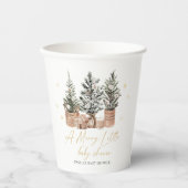 Kerstbomen een vrolijk klein Baby shower Papieren Bekers (Voorkant)