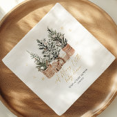 Kerstbomen een vrolijk klein Baby shower Servet