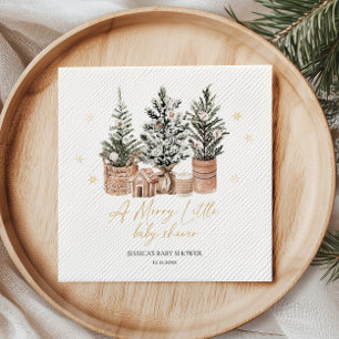 Kerstbomen Een vrolijke kleine babyborrel Servet