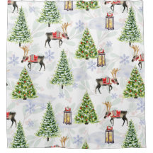 Kerstbomen en bewoners feestelijk