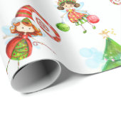 kerstbomen en cadeaubonen cadeaupapier (Rol Hoek)