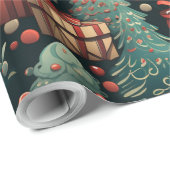 Kerstbomen en cadeaus cadeaupapier (Rol Hoek)