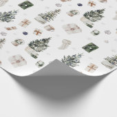 kerstbomen en Cadeaus Cadeaupapier (Hoek)