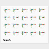 Kerstbomen en Cadeaus enveloppen Hart Sticker (Vel)