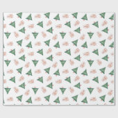 Kerstbomen en Cadeaus vakantie Cadeaupapier (Vlak)