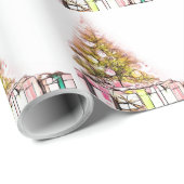 kerstbomen en cadeautjes cadeaupapier (Rol Hoek)