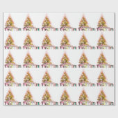 kerstbomen en cadeautjes cadeaupapier (Vlak)