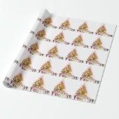 kerstbomen en cadeautjes cadeaupapier (Uitgerold)