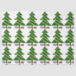 kerstbomen en cadeautjes tissuepapier