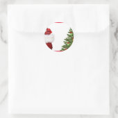 Kerstbomen en cadeautjes voegen Jouw tekst Sjabloo Ronde Sticker (Tas)