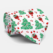 Kerstbomen en Candy Cane Stropdas (Opgerold)