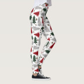 Kerstbomen en dennenappels leggings voor het platt (Rechts)