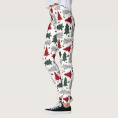 Kerstbomen en dennenappels leggings voor het platt (Links)