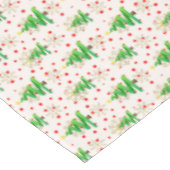 Kerstbomen en gouden sneeuwvlokken tafelkleed (Gekanteld)