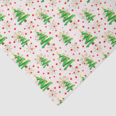 Kerstbomen en gouden sneeuwvlokken tissuepapier (Detail)