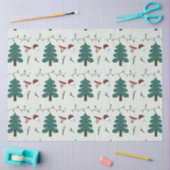 Kerstbomen en groene kerstverlichting tissuepapier (Craft)