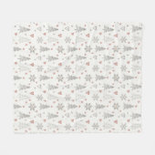 Kerstbomen en harten fleece deken vintage (Voorkant (Horizontaal))