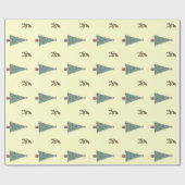 kerstbomen en kerstbomen cadeaupapier (Vlak)